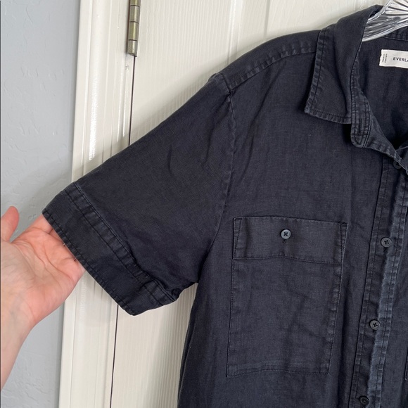 Everlane THE DAYTRIPPER DRESS IN LINEN black size large - Picture 7 of 12